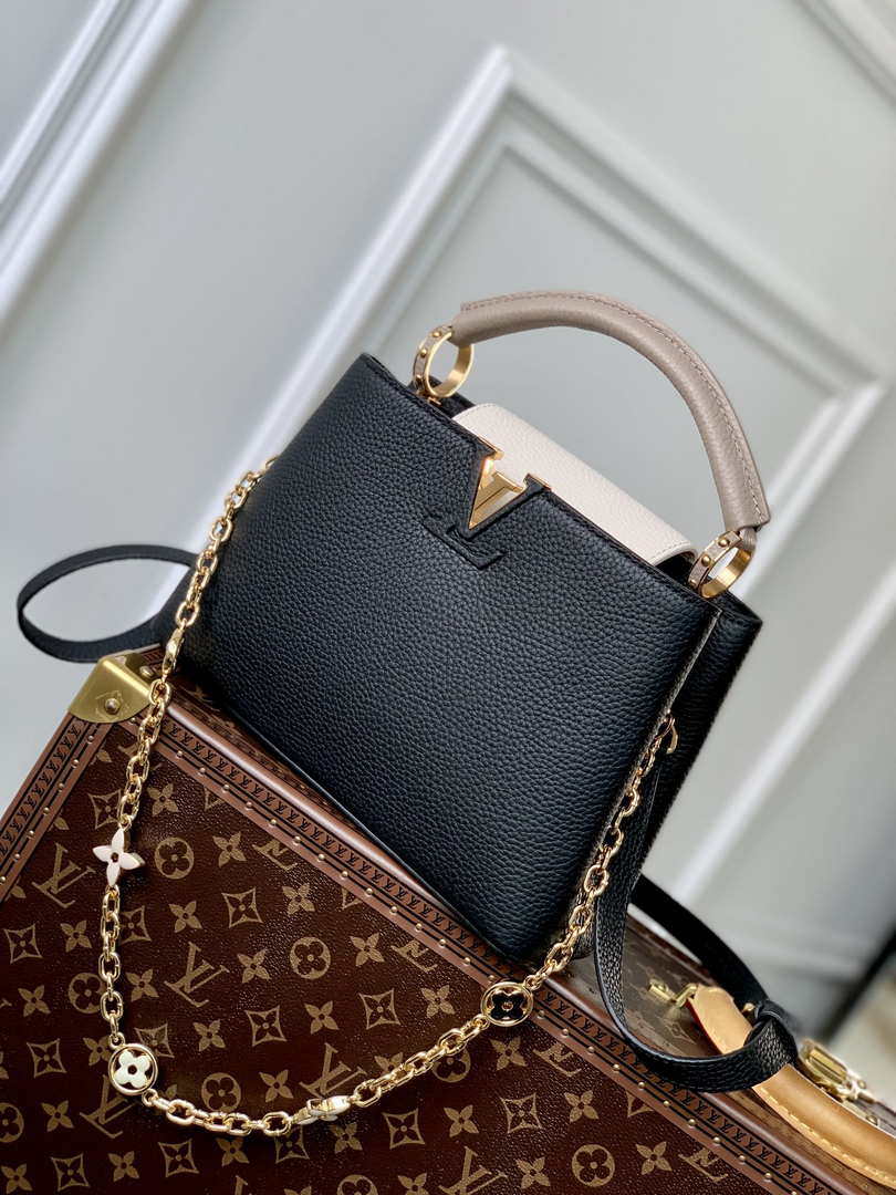 LV M20708 Louis Vuitton Capucines Mini Handbag Black