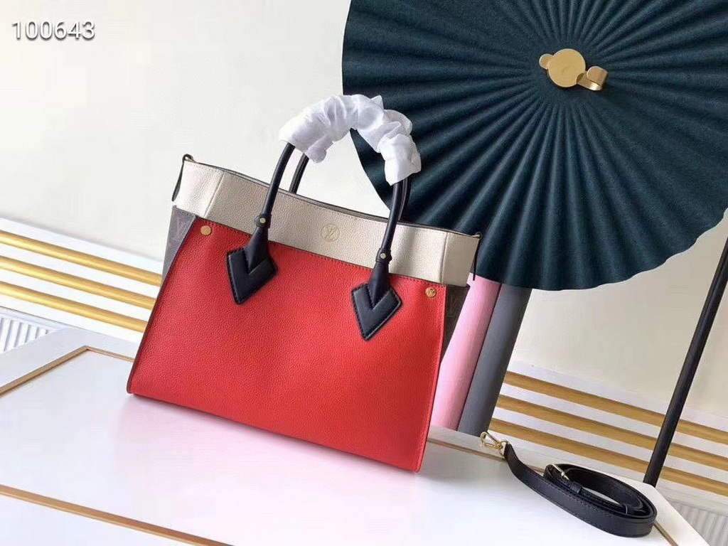 LV M53824 Louis Vuitton M55302 on my side M53826 High end Leathers Tote Bag Red