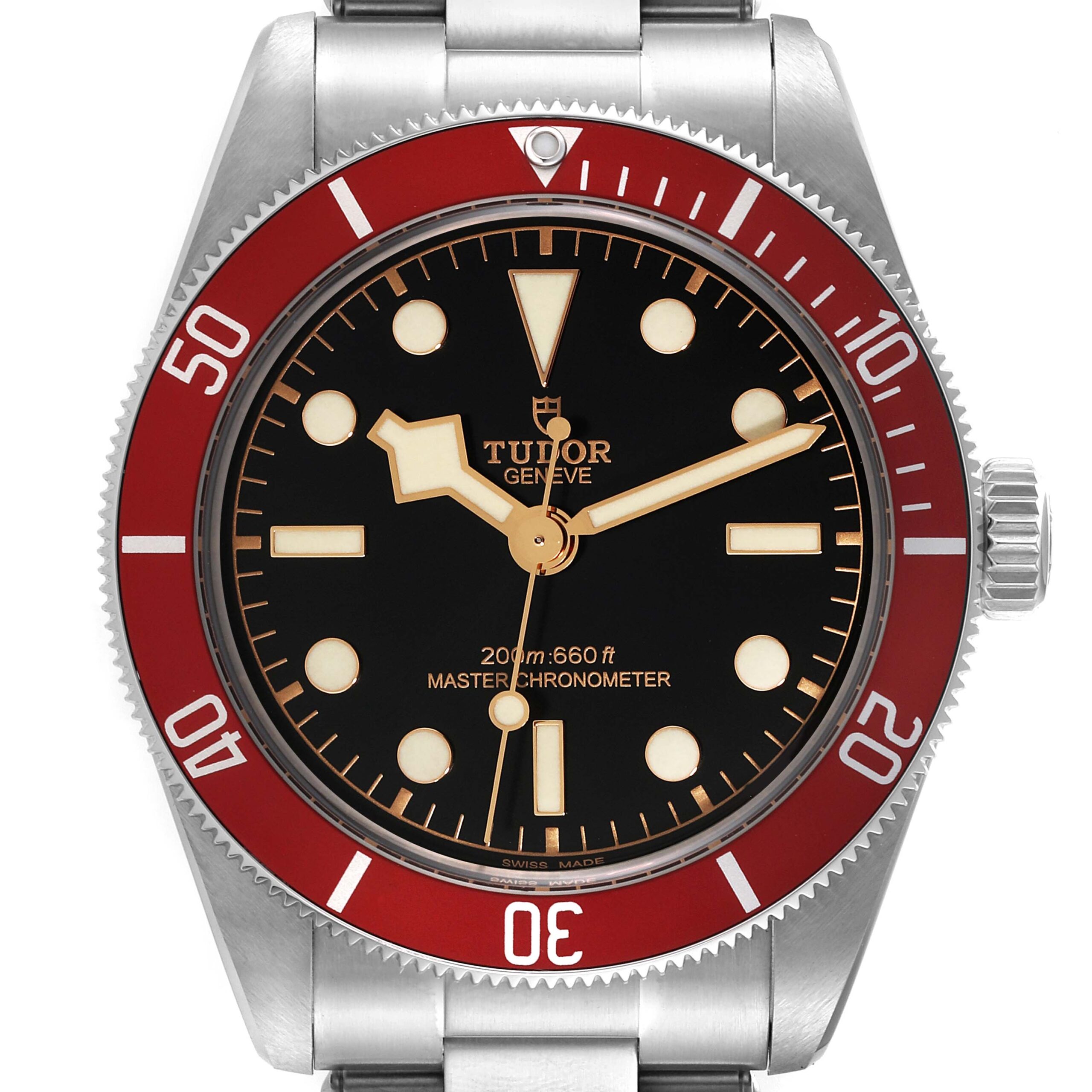 Tudor Heritage Black Bay Burgundy Bezel Steel Mens Watch 7941A1A0 Box Card