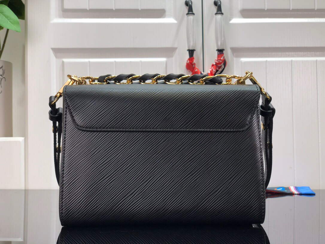 LV M53754 Louis Vuitton Twist MM Epi Grained Cowhide Leather Black