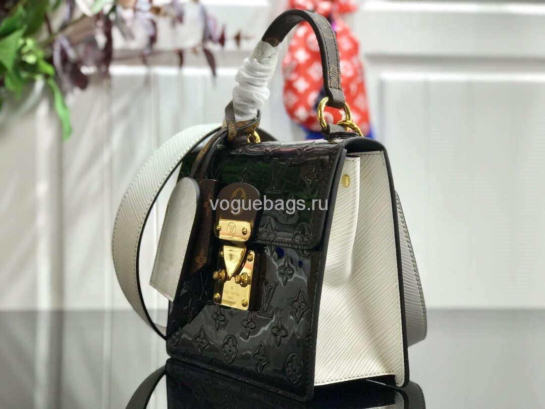 LV M90375 Louis Vuitton Spring Street Monogram Vernis Bag M90514 Black