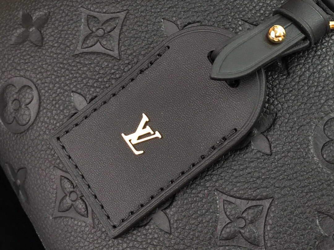 LV M45393 Louis Vuitton Petite Malle Souple Bag M45394 Leather Black