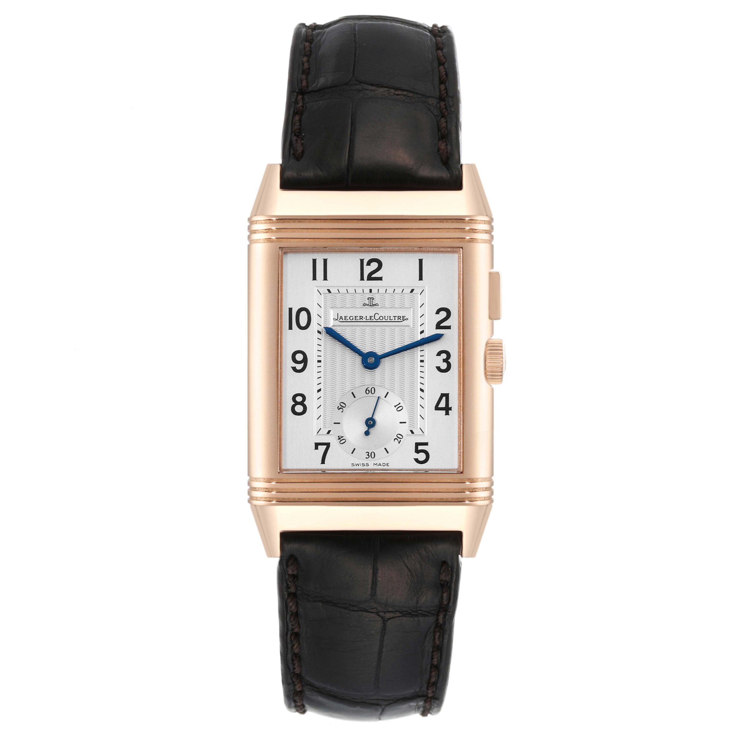 Jaeger LeCoultre Reverso Duoface Rose Gold Watch 272.2.54 Q2712410 Box Papers
