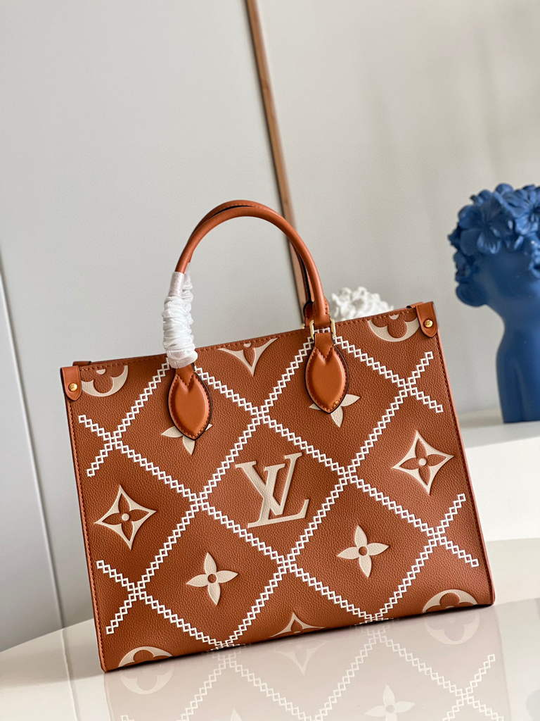 Louis Vuitton M46015 LV M46016 Onthego MM Monogram Arizona Brown