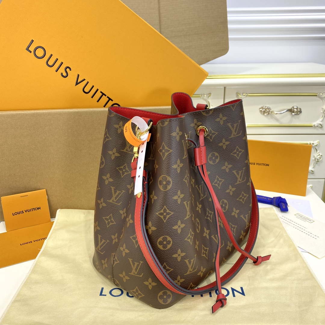 LV M44021 Louis Vuitton NONO MM Bag Monogram Red