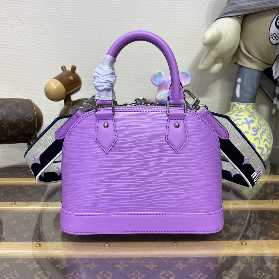 LV M22642 Louis Vuitton Alma BB Epi Handbag Lilas Provence Lilac