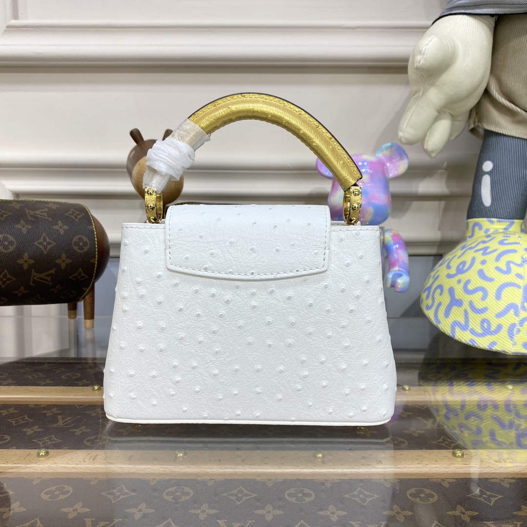 LV N81523 Louis Vuitton Capucines Mini Handbag White