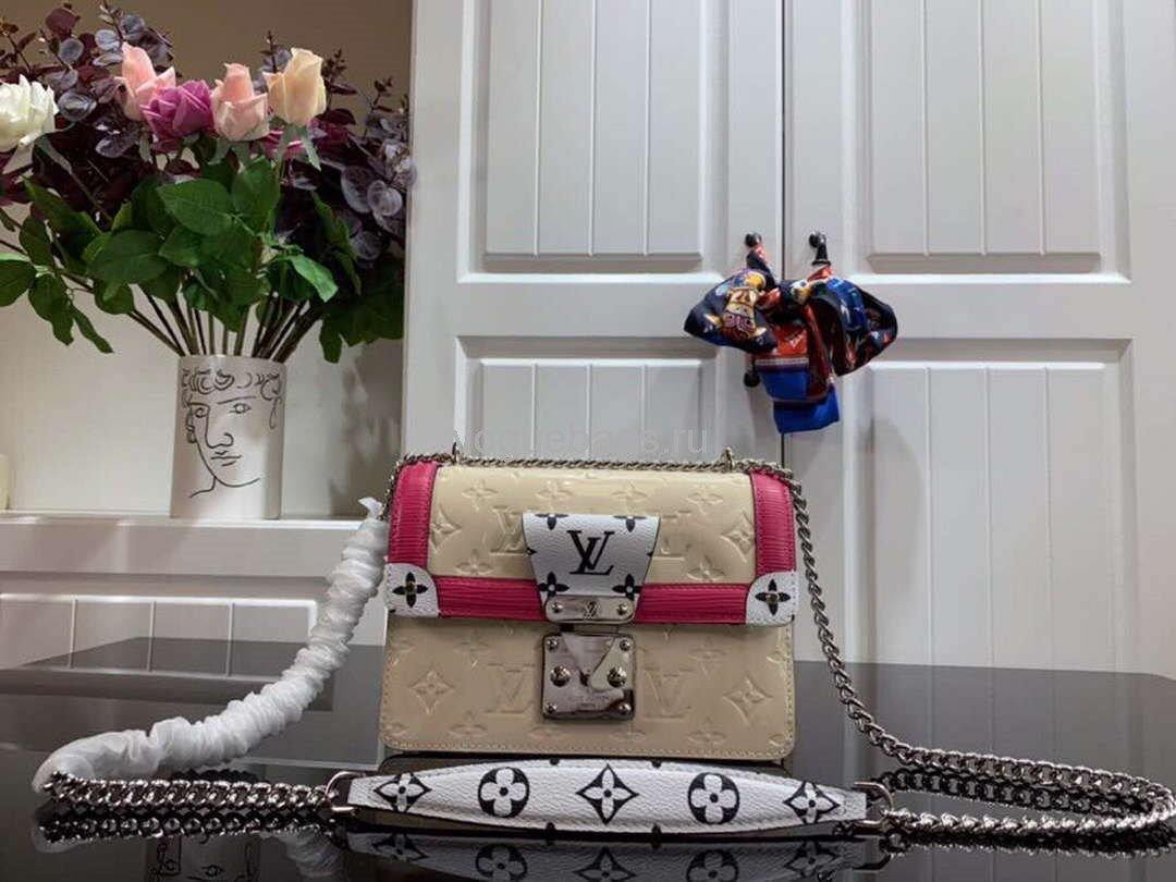 LV M90516 Louis Vuitton Wynwood Monogram Vernis Bag M90566 Beige