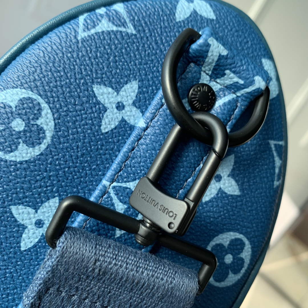 LV M46803 Louis Vuitton Keepall Bandouli��re 25 City Bag Atlantic Blue