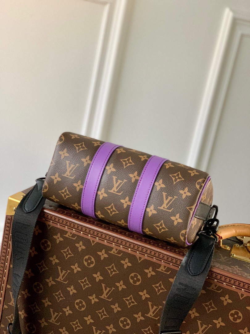LV M46249 Louis Vuitton Keepall Bandouliere 25 Bag Purple