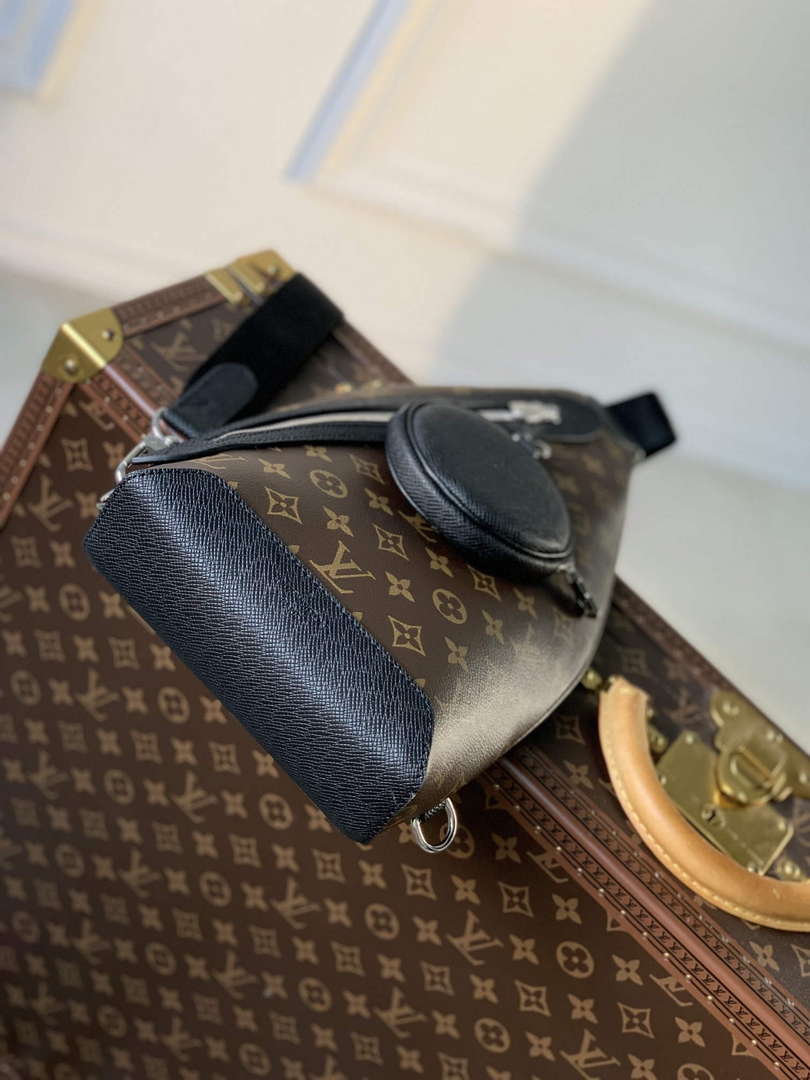 LV M30936 Louis Vuitton Duo Sling Bag Black Monogram