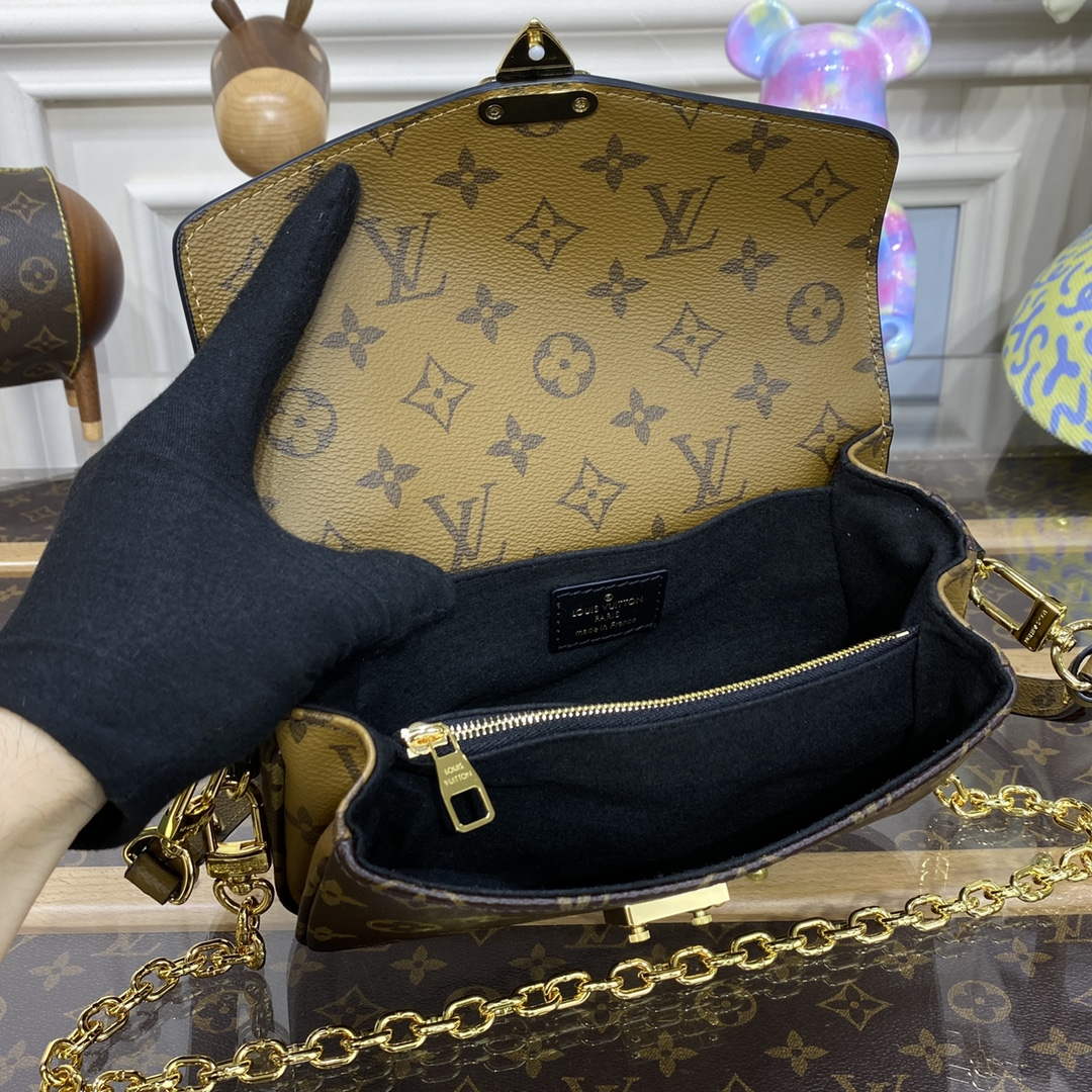 LV M46279 Louis Vuitton Pochette M��tis East West Bag yellow flower