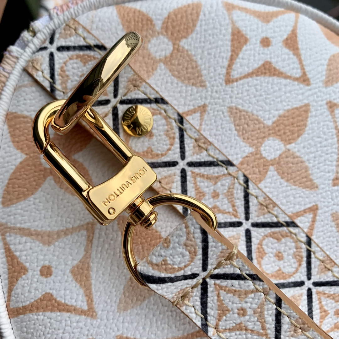 LV M22987 Louis Vuitton Speedy Bandouli��re 25 Handbag Beige