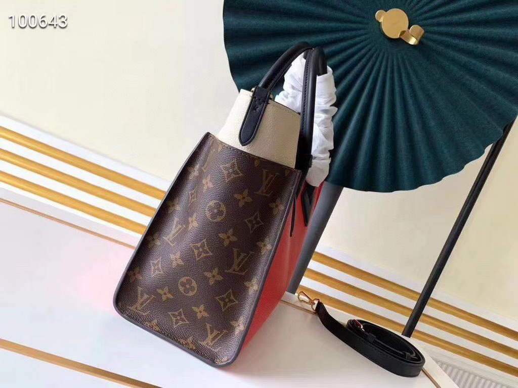 LV M53824 Louis Vuitton M55302 on my side M53826 High end Leathers Tote Bag Red
