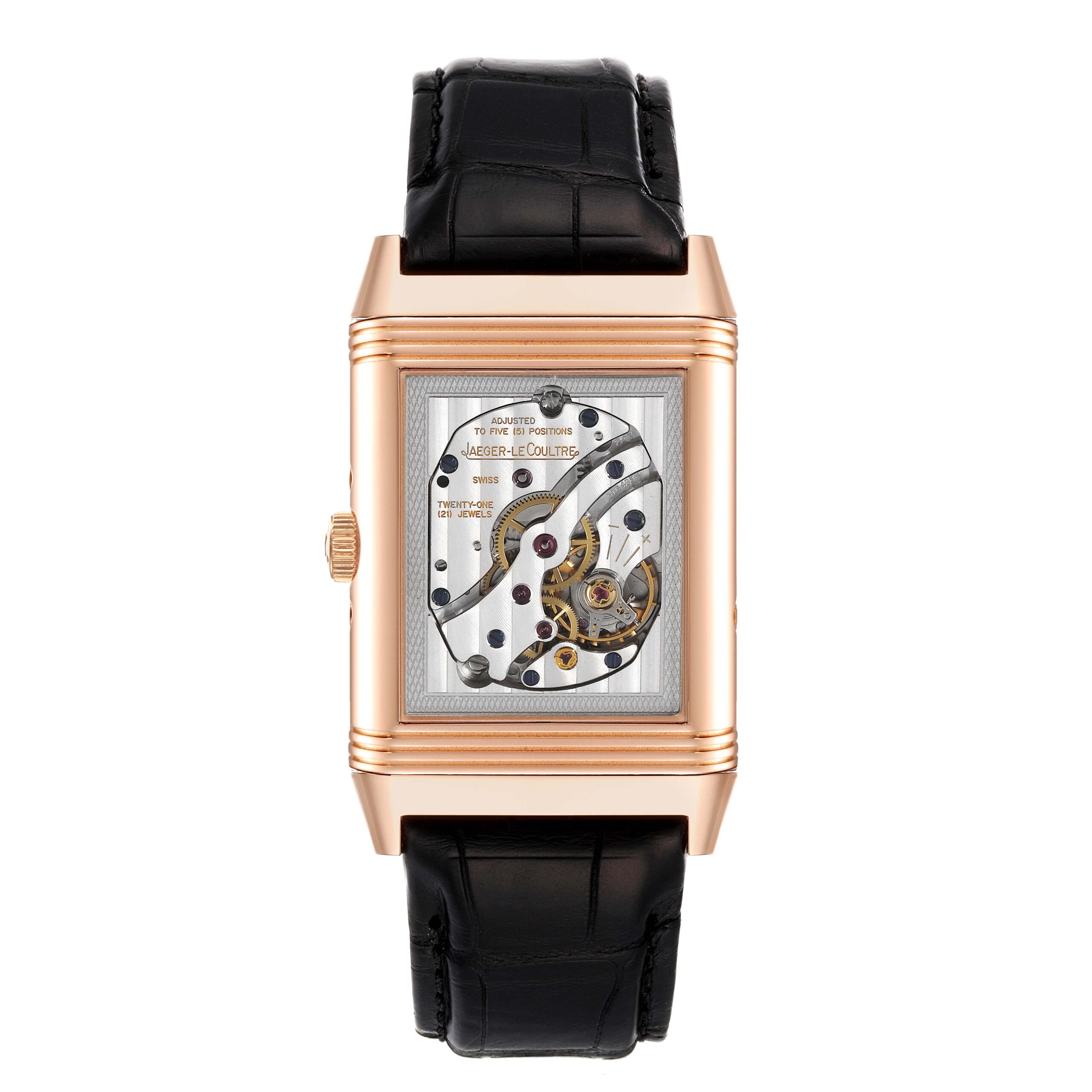 Jaeger LeCoultre Grande Reverso Calendar Moonphase Rose Gold Mens Watch Q3752520