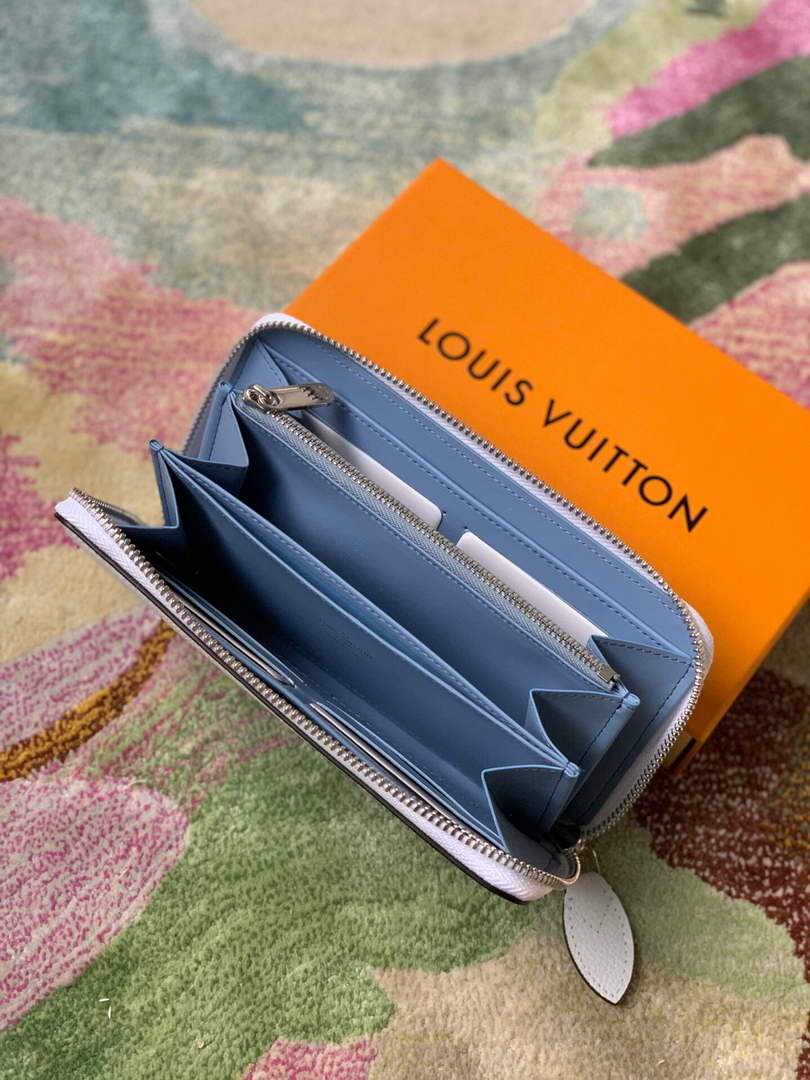 LV M80494 Louis Vuitton Zippy Wallet Gradient Blue