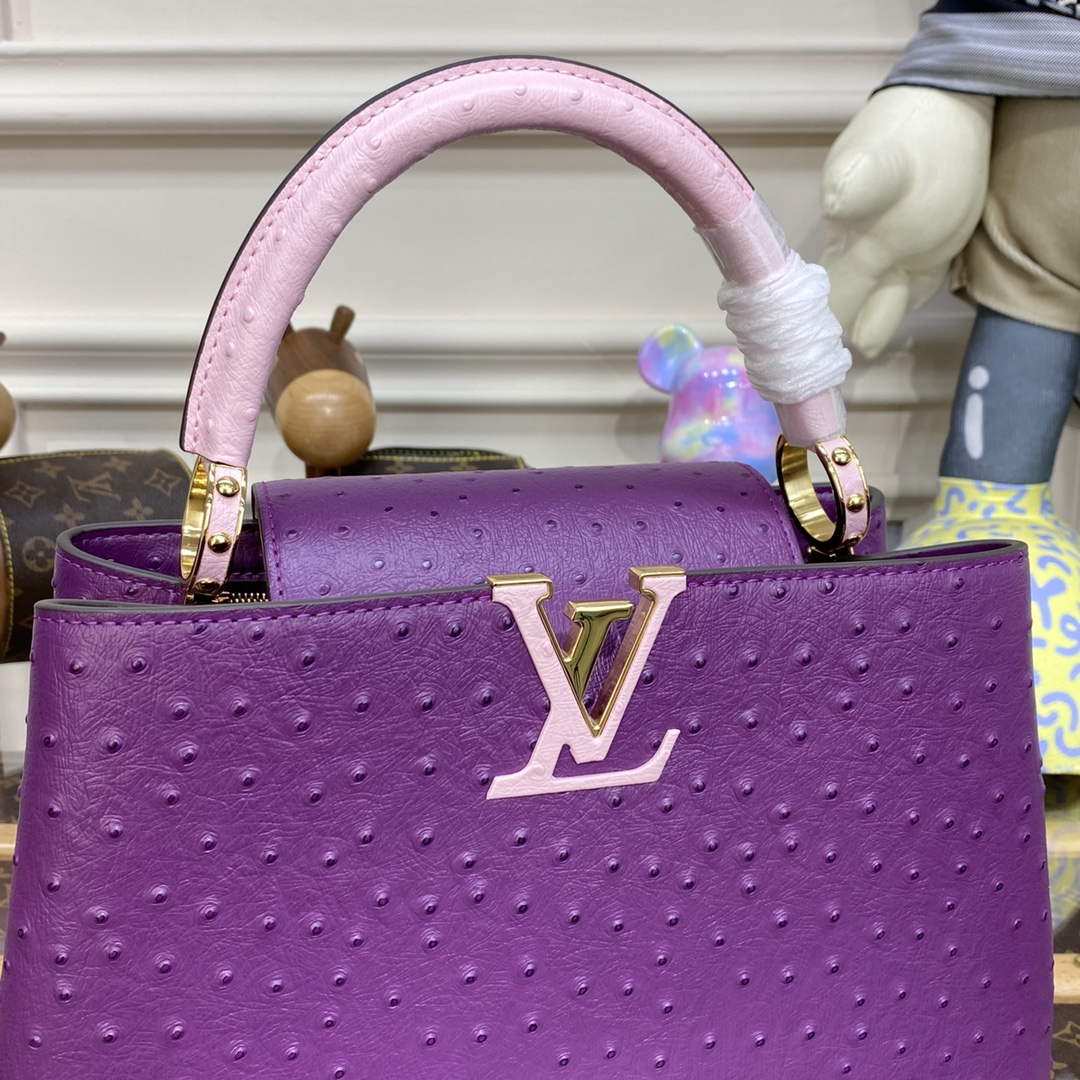 LV N81279 Louis Vuitton Capucines MM Handbag Purple