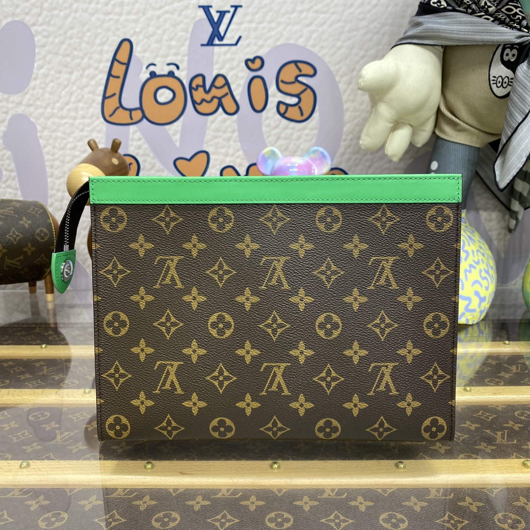 LV M82854 Louis Vuitton Pochette Voyage MM Bag Green