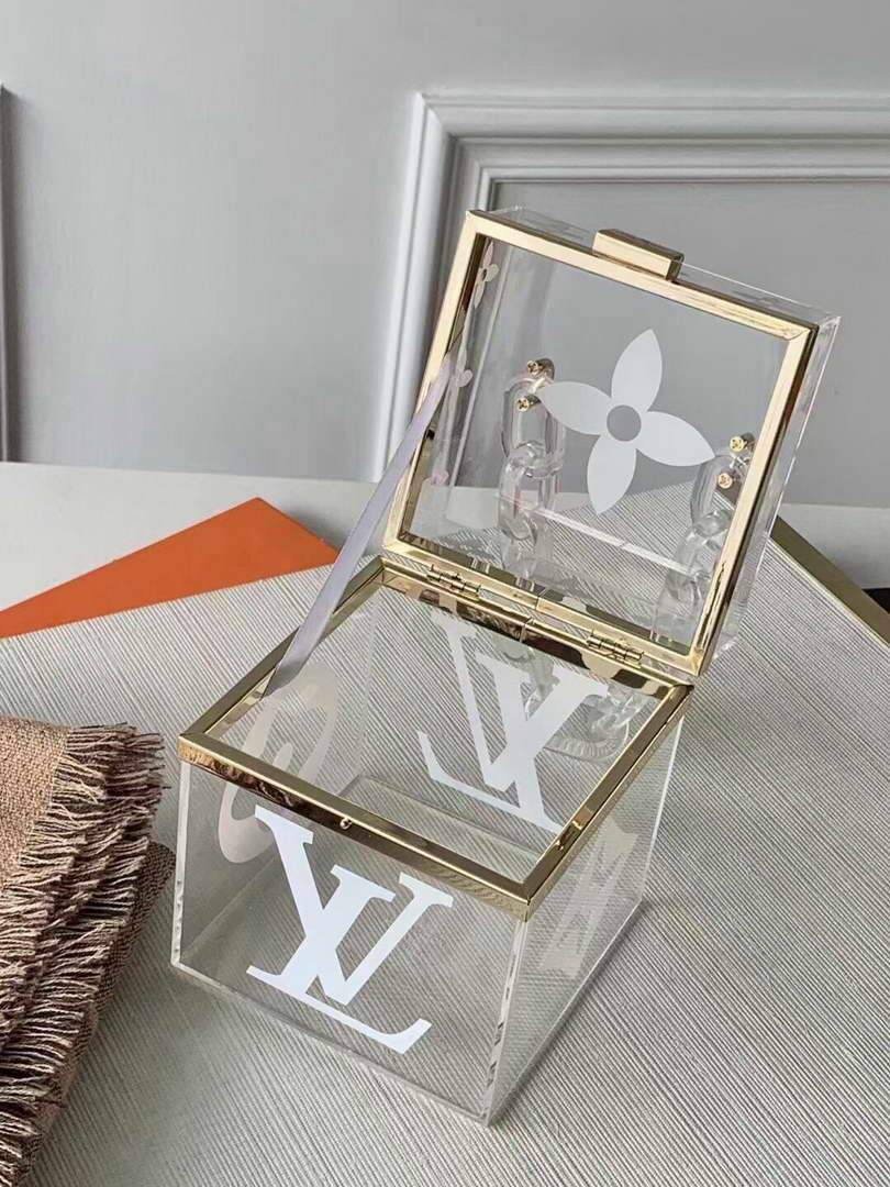 LV GI0488 Louis Vuitton Plexiglass Perfume Cube Scott Box