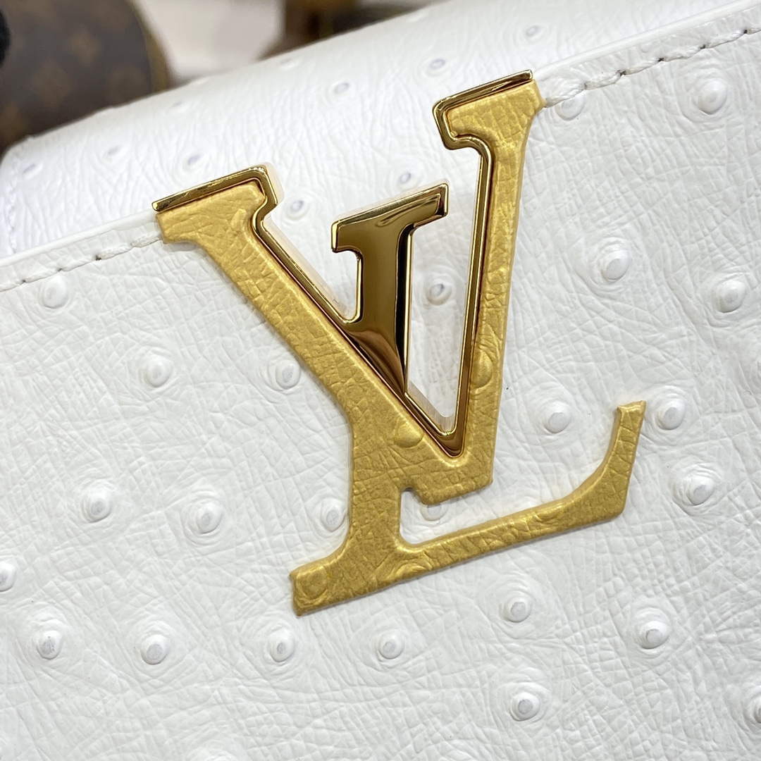 LV N81523 Louis Vuitton Capucines Mini Handbag White