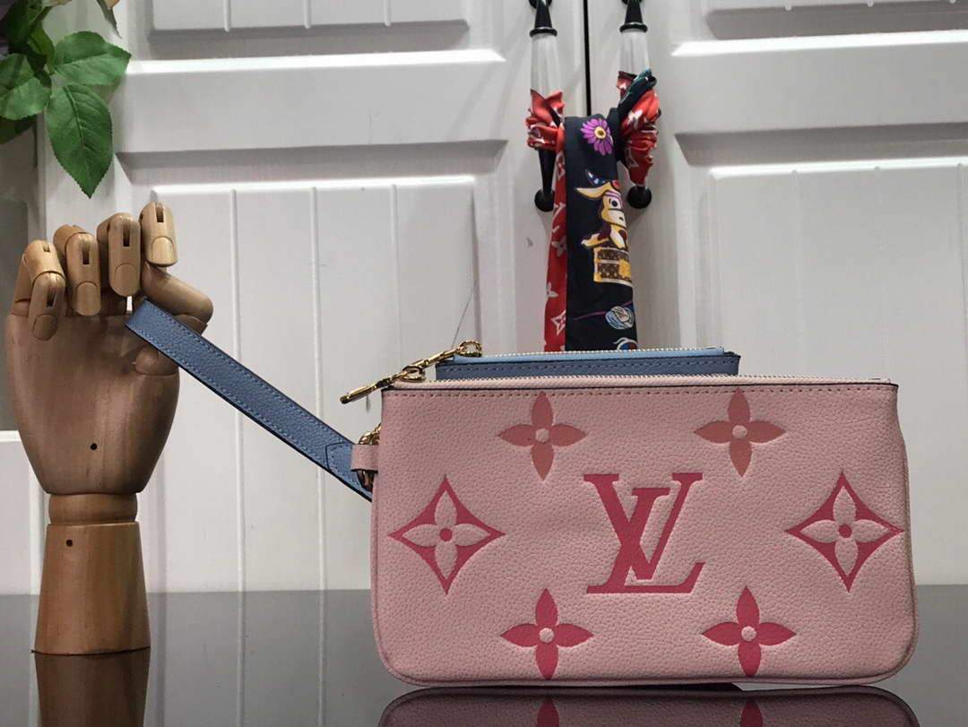 LV M80407 Louis Vuitton Trio Pouch Monogram Empreinte Leather
