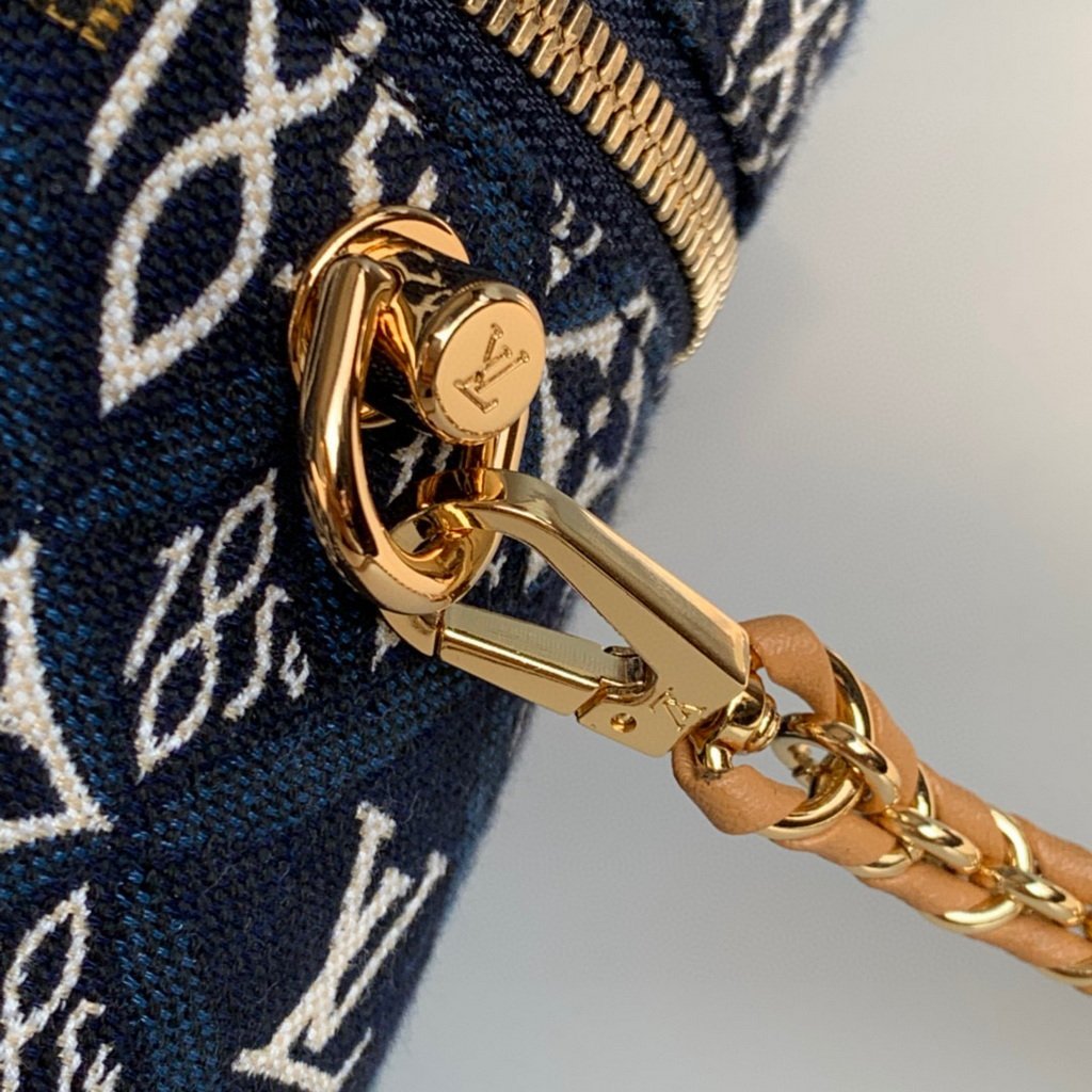 LV M57403 Louis Vuitton Since 1854 Vanity Pm Monogram Jacquard Bag Blue