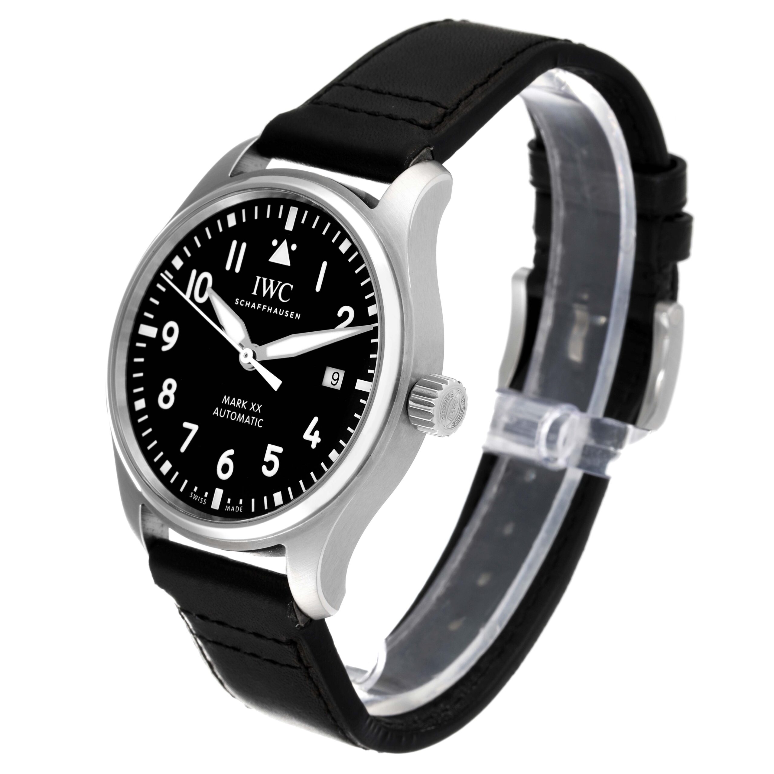 IWC Pilot Mark XX Black Dial Steel Mens Watch IW328201 Box Card