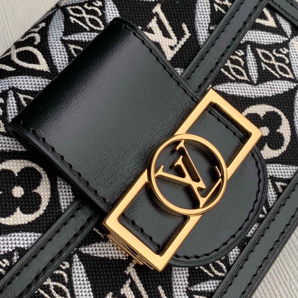 LV M69992 Louis Vuitton Since 1854 Dauphine Chain Wallet Monogram Black