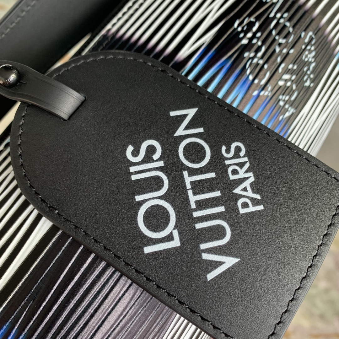 LV M23744 Louis Vuitton Soft Polochon PM Bag Blue Moon