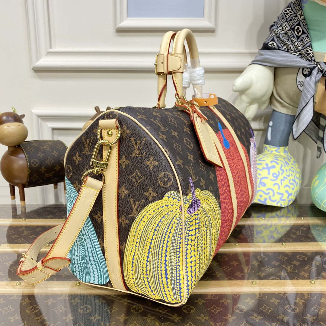 LV M46471 Louis Vuitton LV x YK Keepall Bandouli��re 45 Bag Monogram