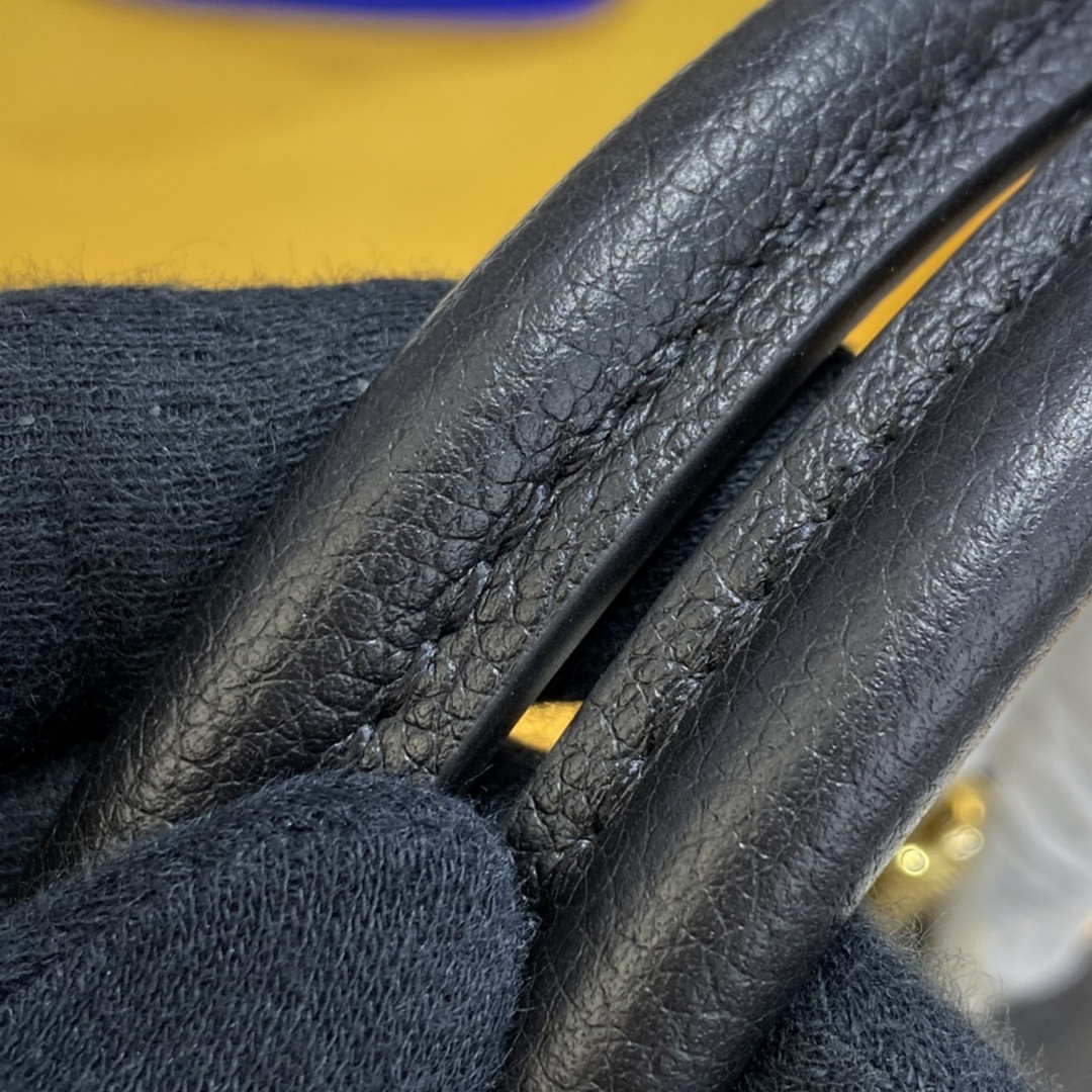 Louis Vuitton LV M45842 Grand Palais bicolor Monogram empreinte leather Black Beige