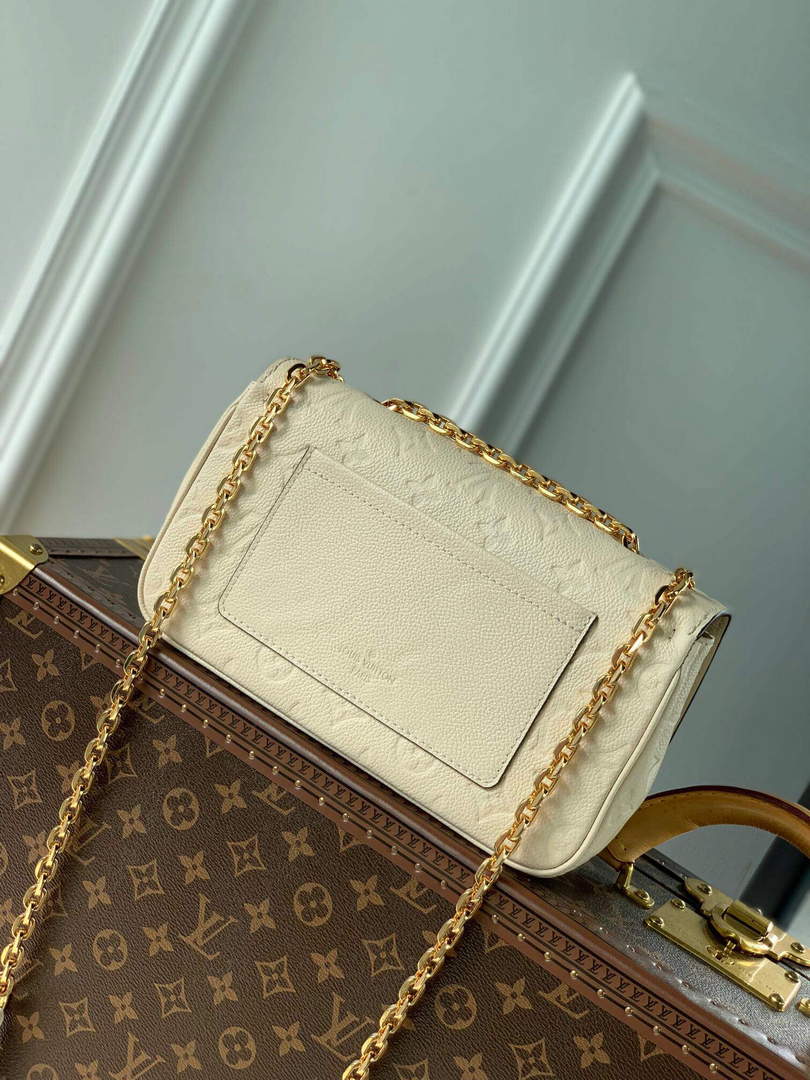LV M46201 Louis Vuitton Marceau Chain Bag Cream Beige