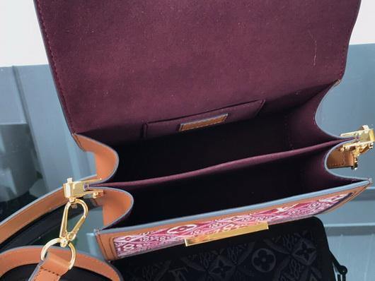 LV M57172 Louis Vuitton Since 1854 Dauphine Mini Monogram Jacquard Red