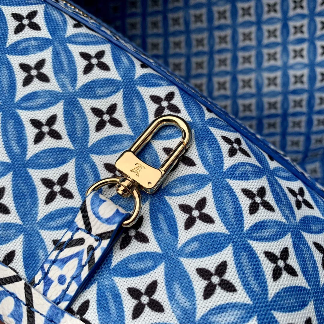 LV M22979 Louis Vuitton Neverfull MM Tote Bag Blue
