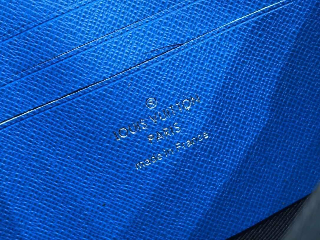 LV N60414 Louis Vuitton Alpha Wearable Wallet N60418 Blue Damier Graphite