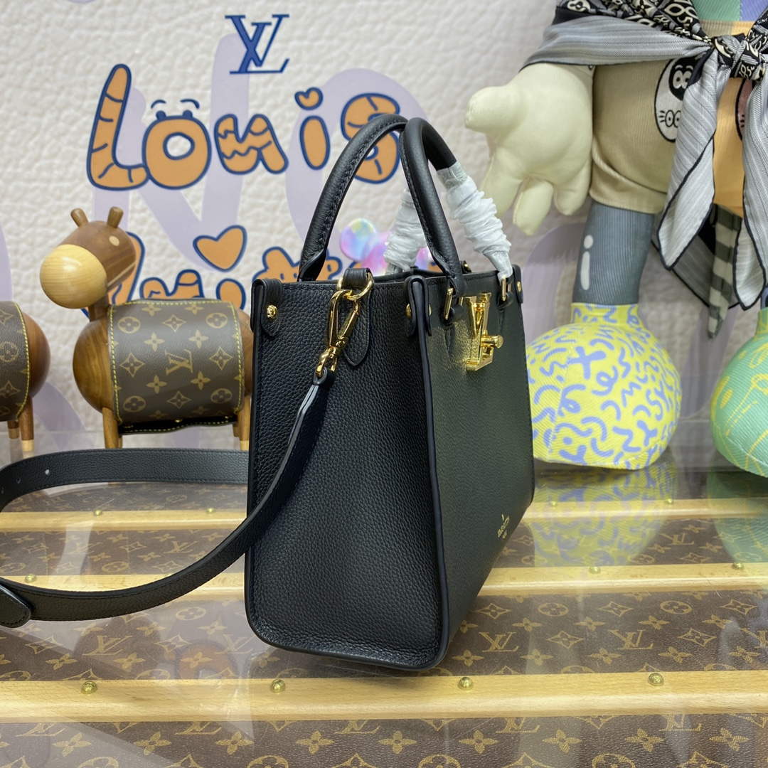 LV M22311 Louis Vuitton Lock   Go Handbag Black