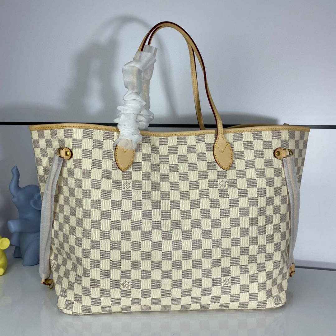 Louis Vuitton LV N41360 Neverfull GM Damier Azur Beige