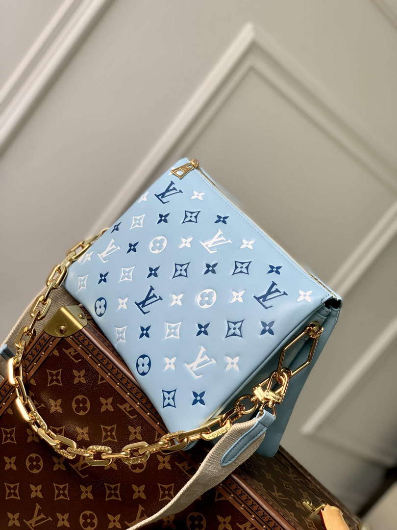 LV M22953 Louis Vuitton Coussin PM Tricolor Bag Blue