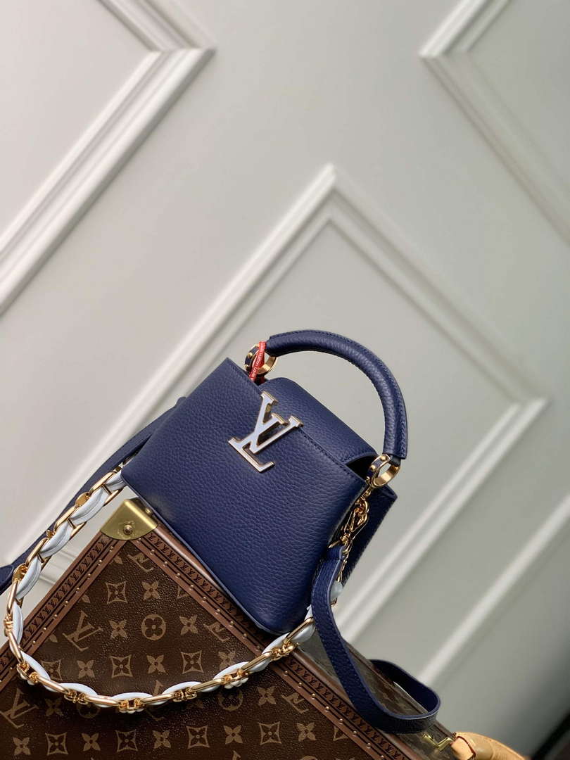 LV M23199 Louis Vuitton Capucines Mini Handbag French Blue