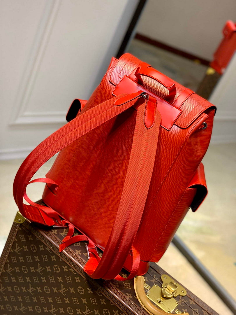 LV M53414 Louis Vuitton LV x Supreme Backpack Orange