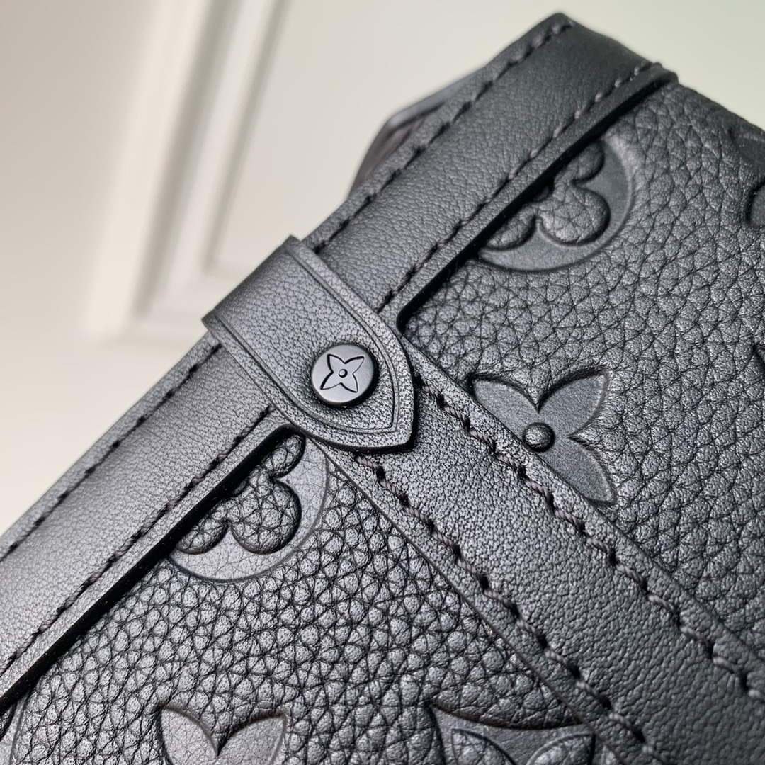 LV M82077 Louis Vuitton Vertical Trunk Wearable Wallet black embossed