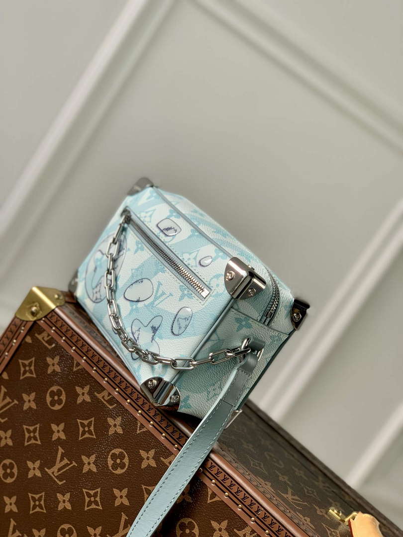 LV M22588 Louis Vuitton Mini Soft Trunk Bag Crystal Blue