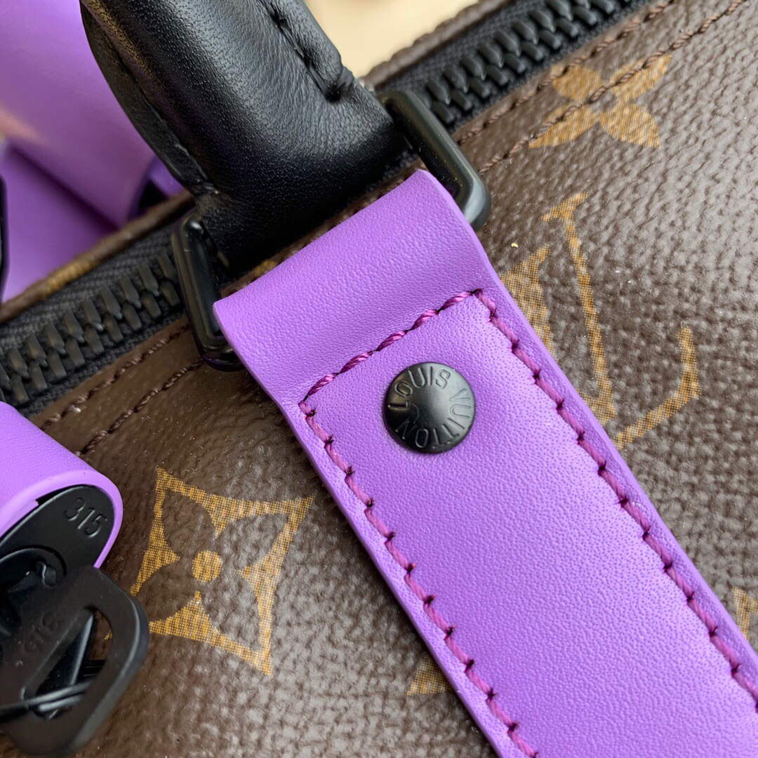 LV M46259 Louis Vuitton Keepall Bandouliere 50 Bag Purple
