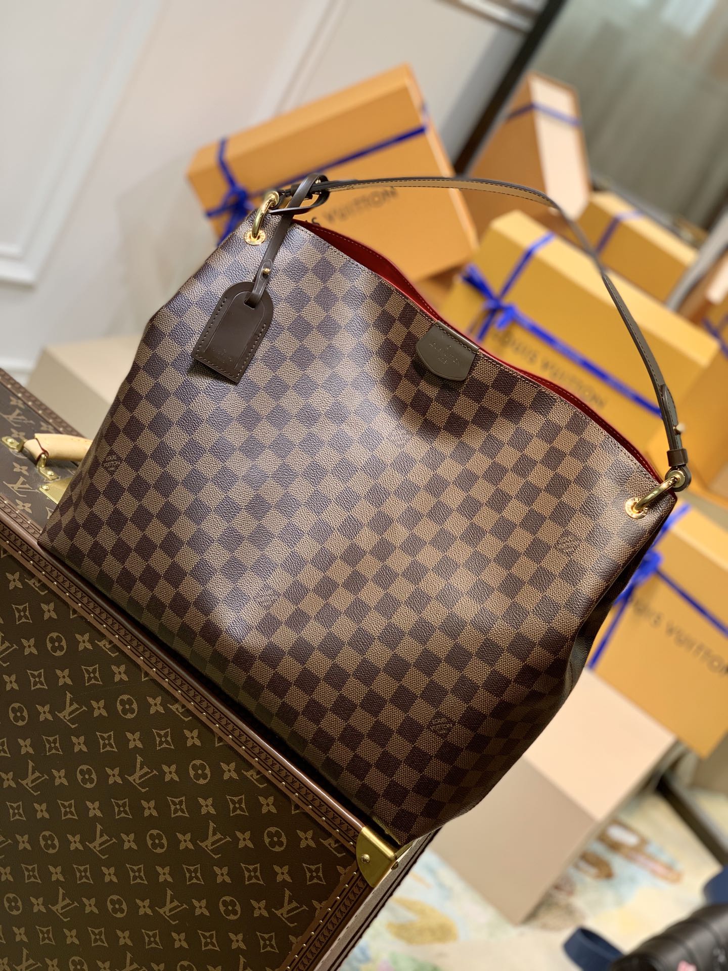 LV N44045 Louis Vuitton Graceful MM N42233 Damier Eb��ne