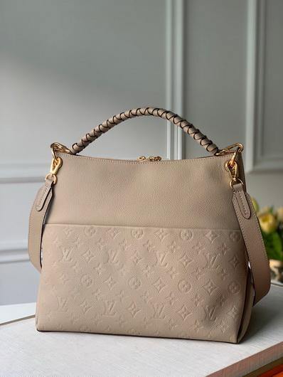 LV M45523 Louis Vuitton Maida Hobo Tote Bag Tourterelle Gray