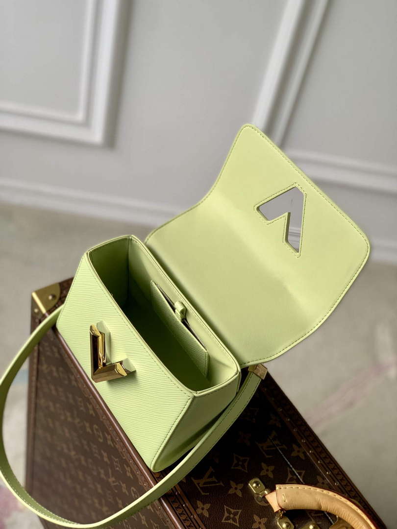 LV M22768 Louis Vuitton Twist PM Handbag Vert Noto Green