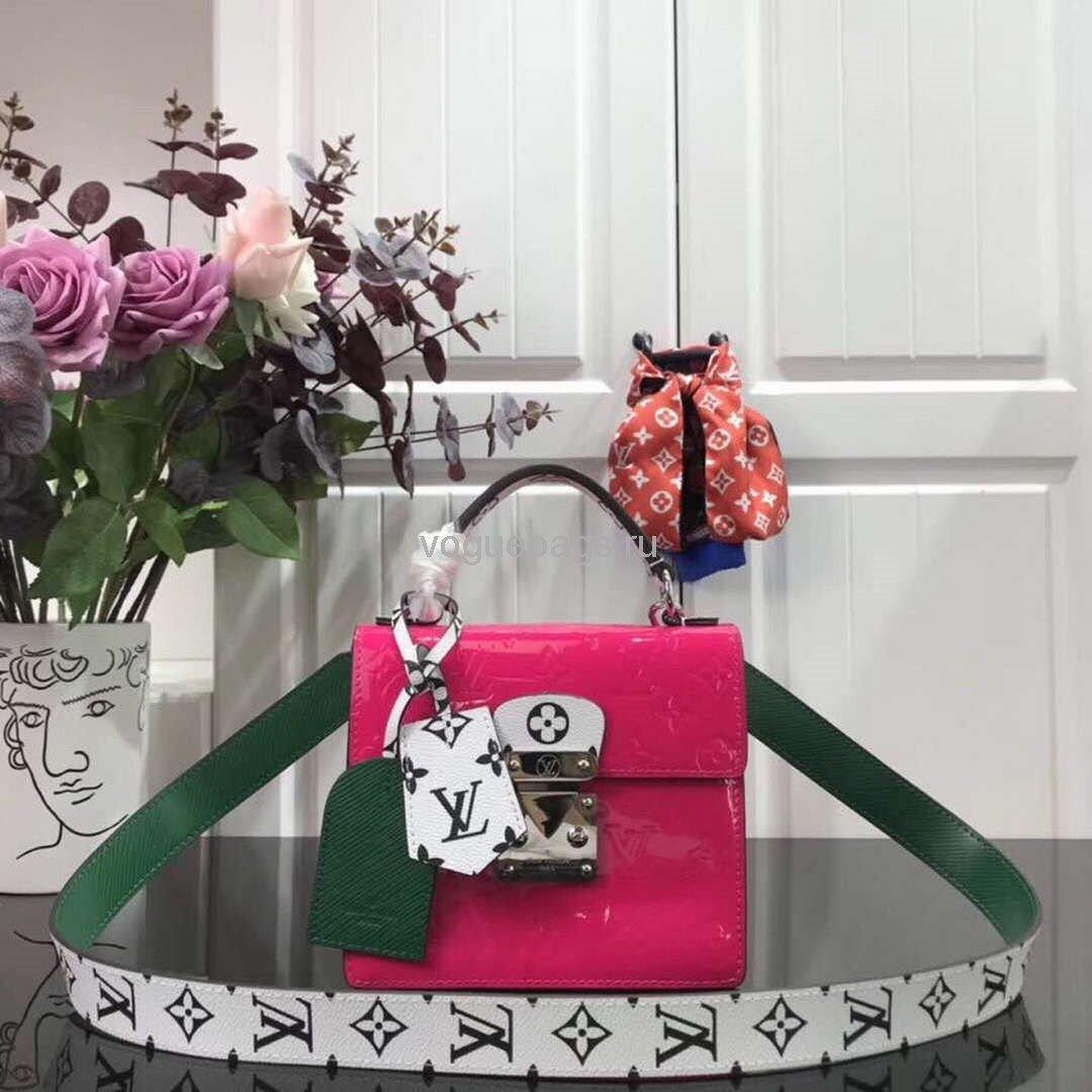 LV M90468 Louis Vuitton Spring Street Monogram Vernis Bag M90505 Plum