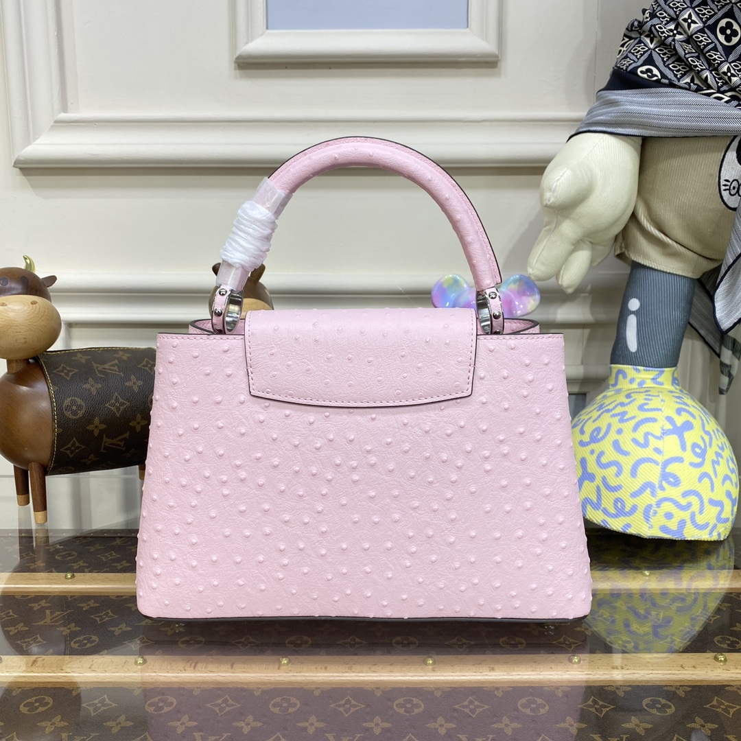 LV N81279 Louis Vuitton Capucines MM Handbag Rose Calypso