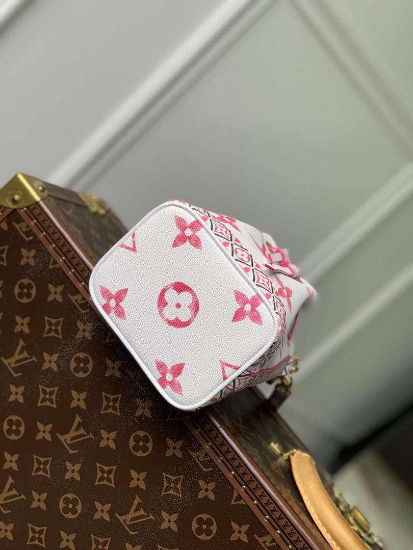 LV M82386 Louis Vuitton Nano No�� Bucket Bag Pink
