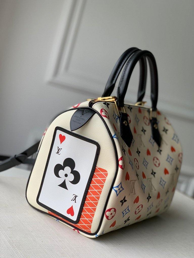 LV M57466 Louis Vuitton GAME ON Speedy Bandouliere 25 Bag White